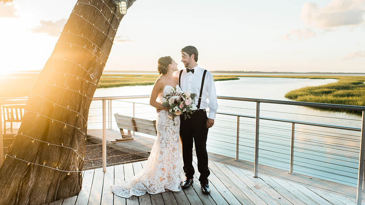 Walkers Landing, Amelia Island Omni Resort Wedding Couple