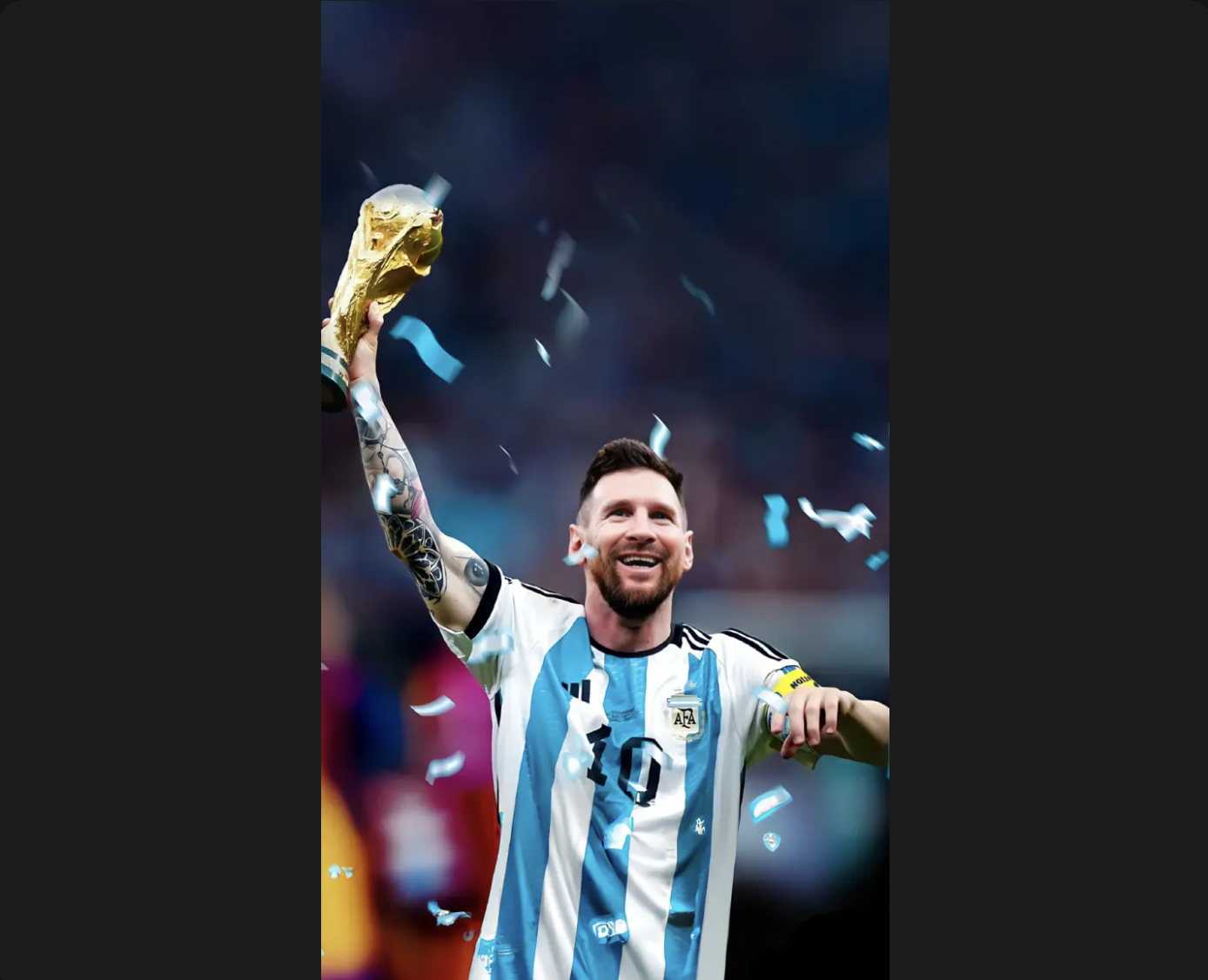 messi trophy wallpaper