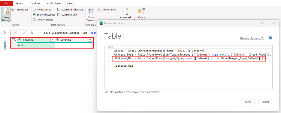 Filter based on Maximum Value in Power Query