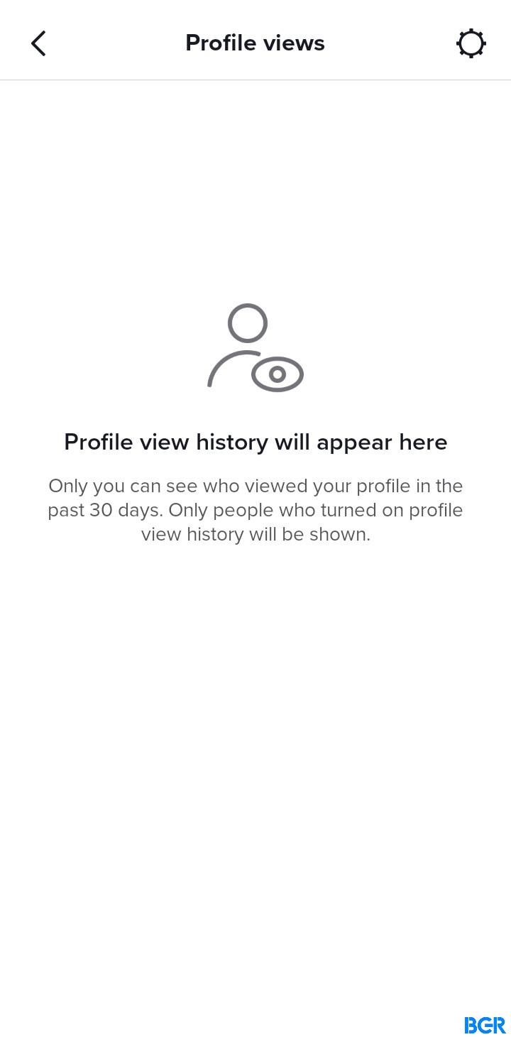 TikTok Profile view history list