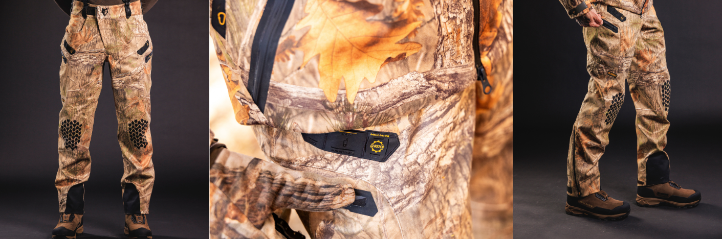 Insulated camo hunting pants