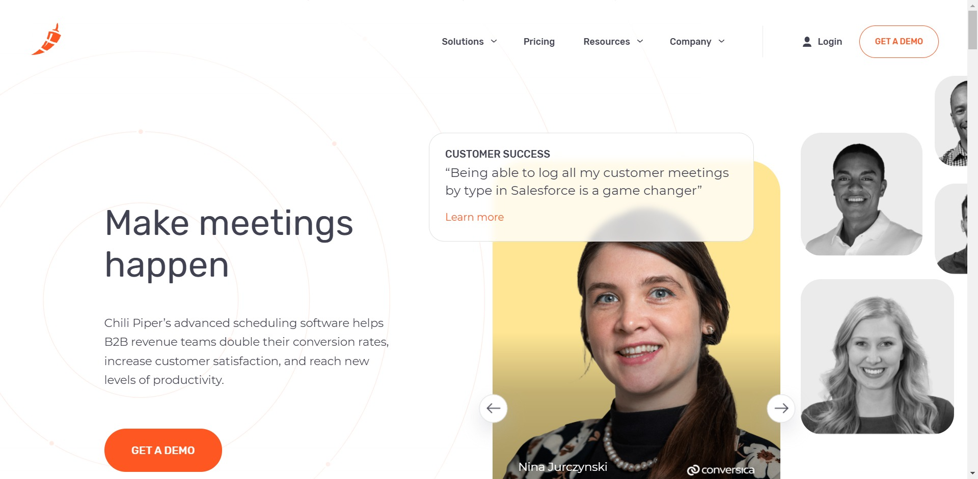 Chili Piper main page
