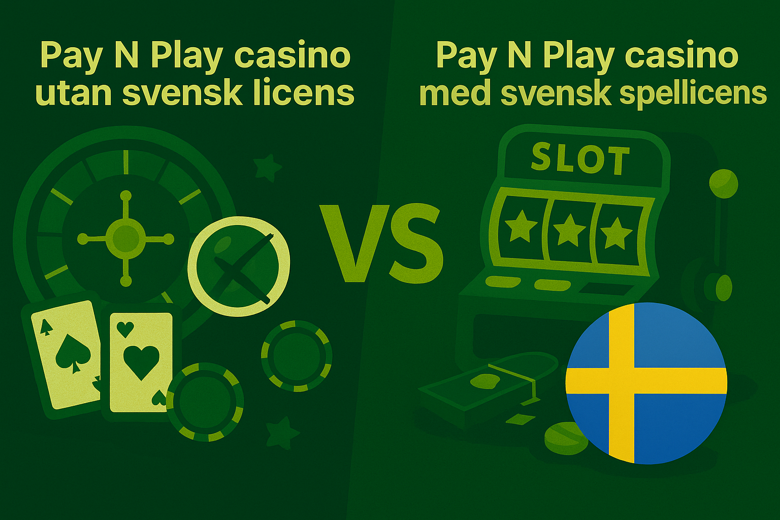Pay n play casino utan svensk licens vs med svensk spellicens