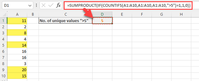 Count unique records based on a condition in array formulas