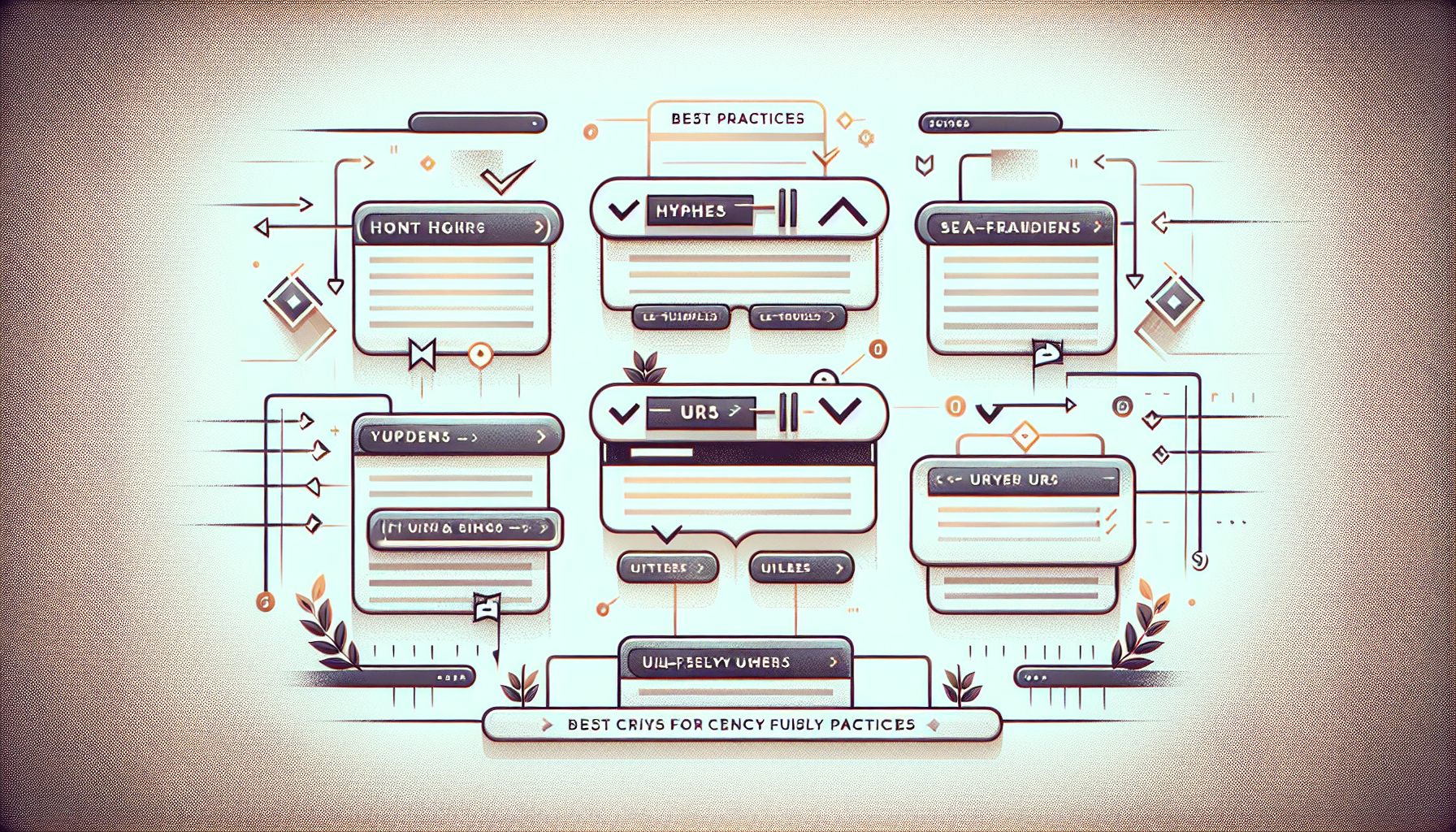 An illustration showcasing best practices for creating SEO friendly URLs, including hyphens and lowercase letters.