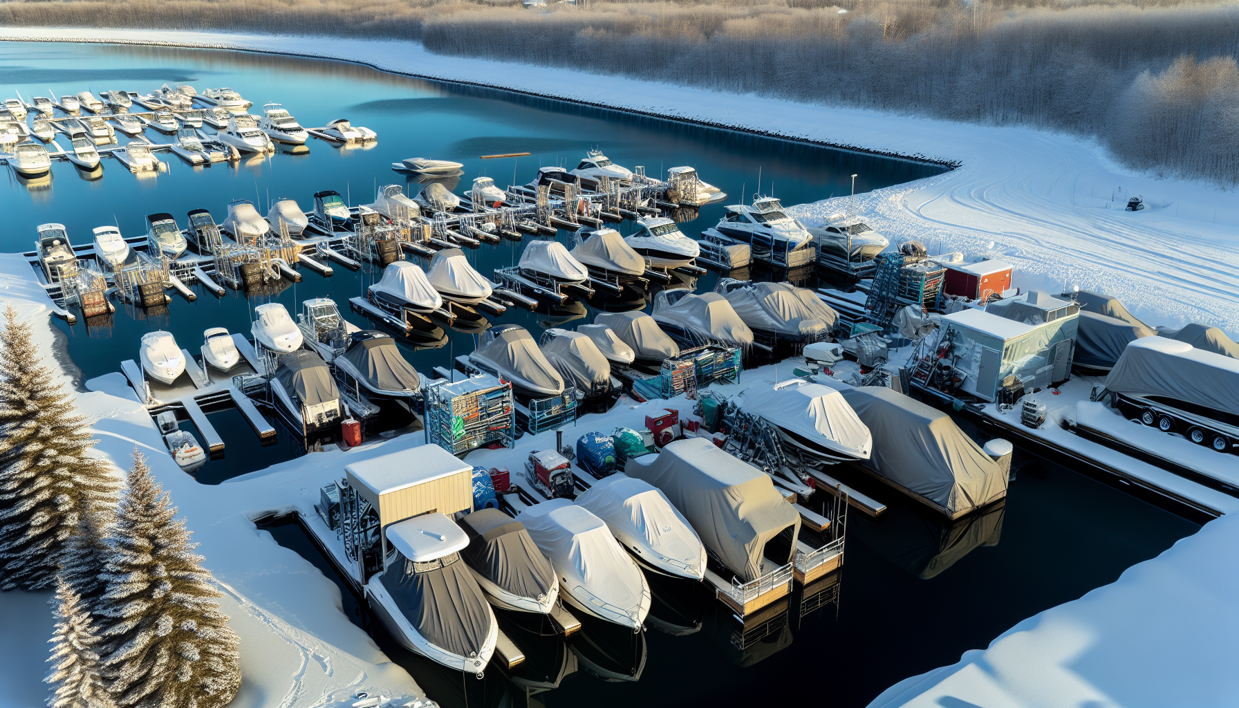 Winter Boat Storage at Marina