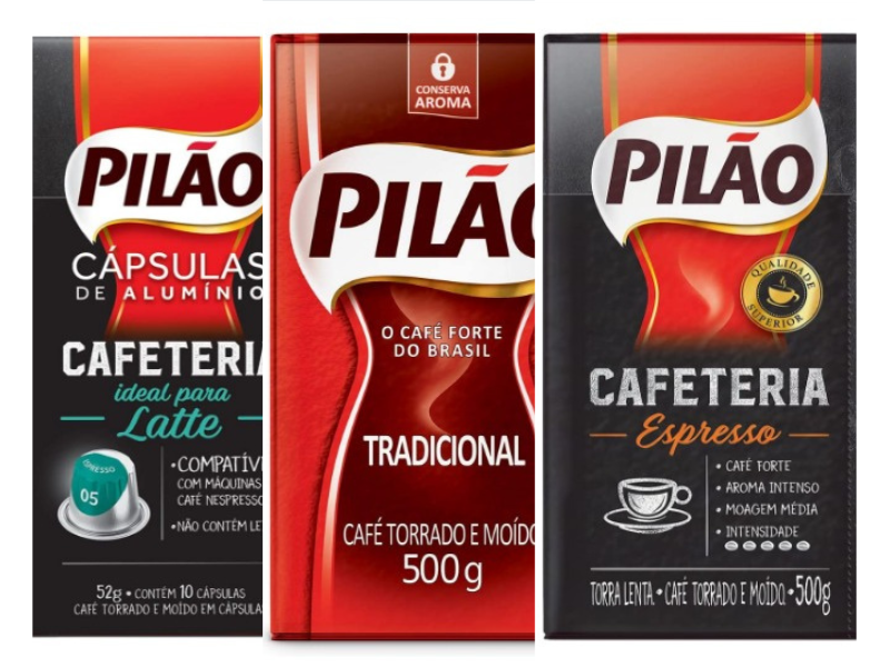 Pacotes de café Pilão. Imagens: www.amazon.com.br.