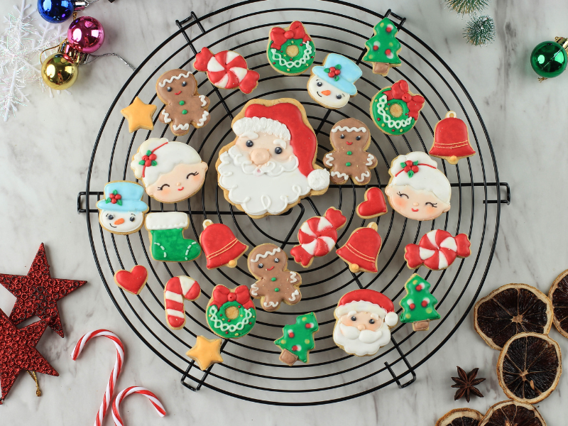 Christmas-Themed Sugar Cookies