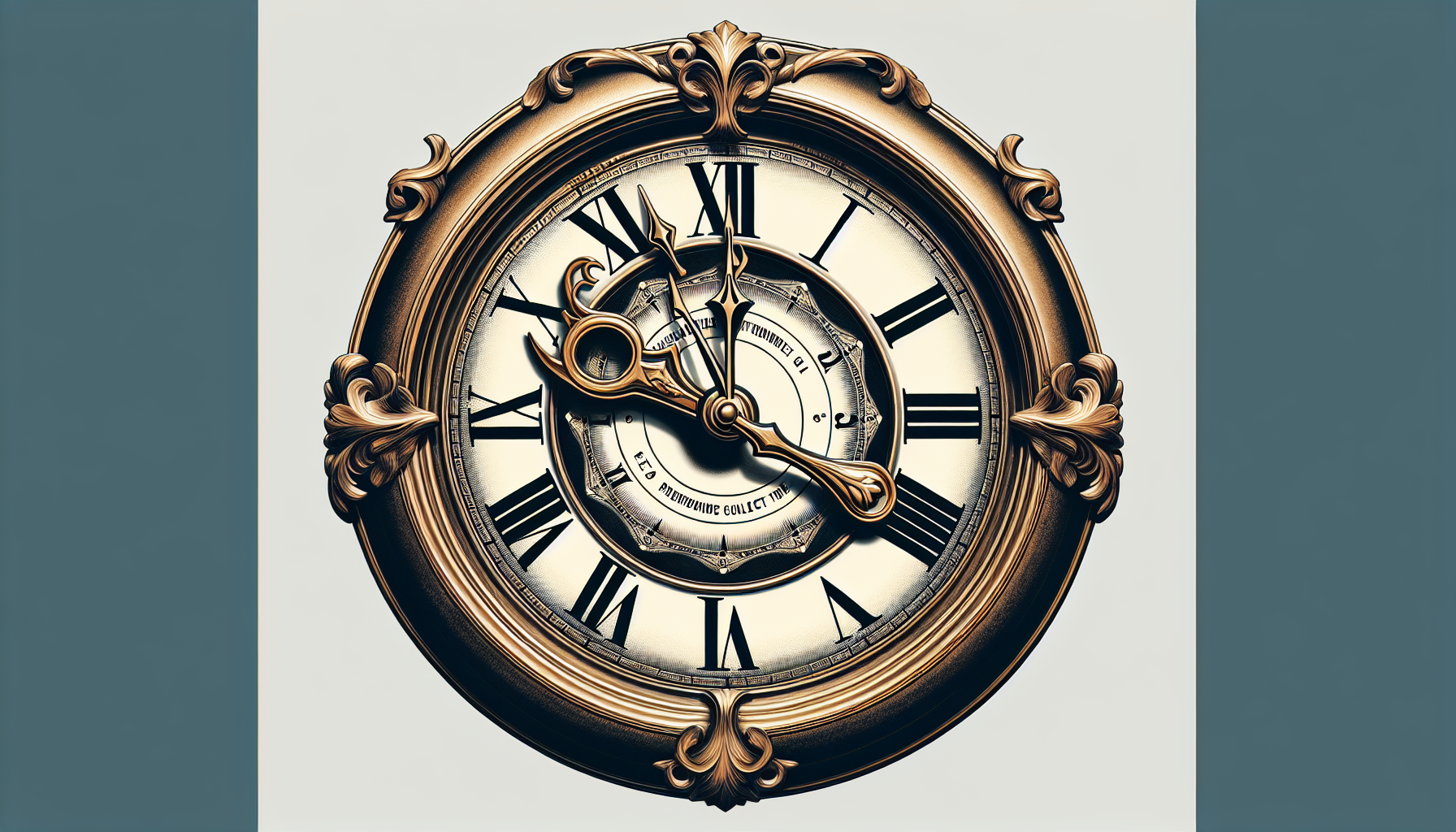 Illustration of a clock showing 8 am to 9 pm