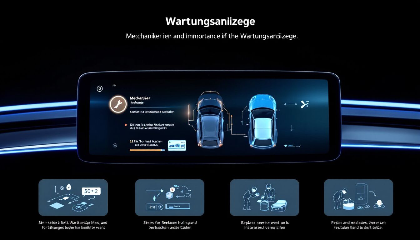 Ein Mechaniker erklärt die Bedeutung der Wartungsanzeige für Fahrzeugbesitzer.
