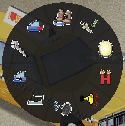 The radial menu.