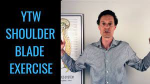 How to do scapular retraction YTW shoulder blade exercises chiropractor in  Toronto Dr. Byron Mackay - YouTube