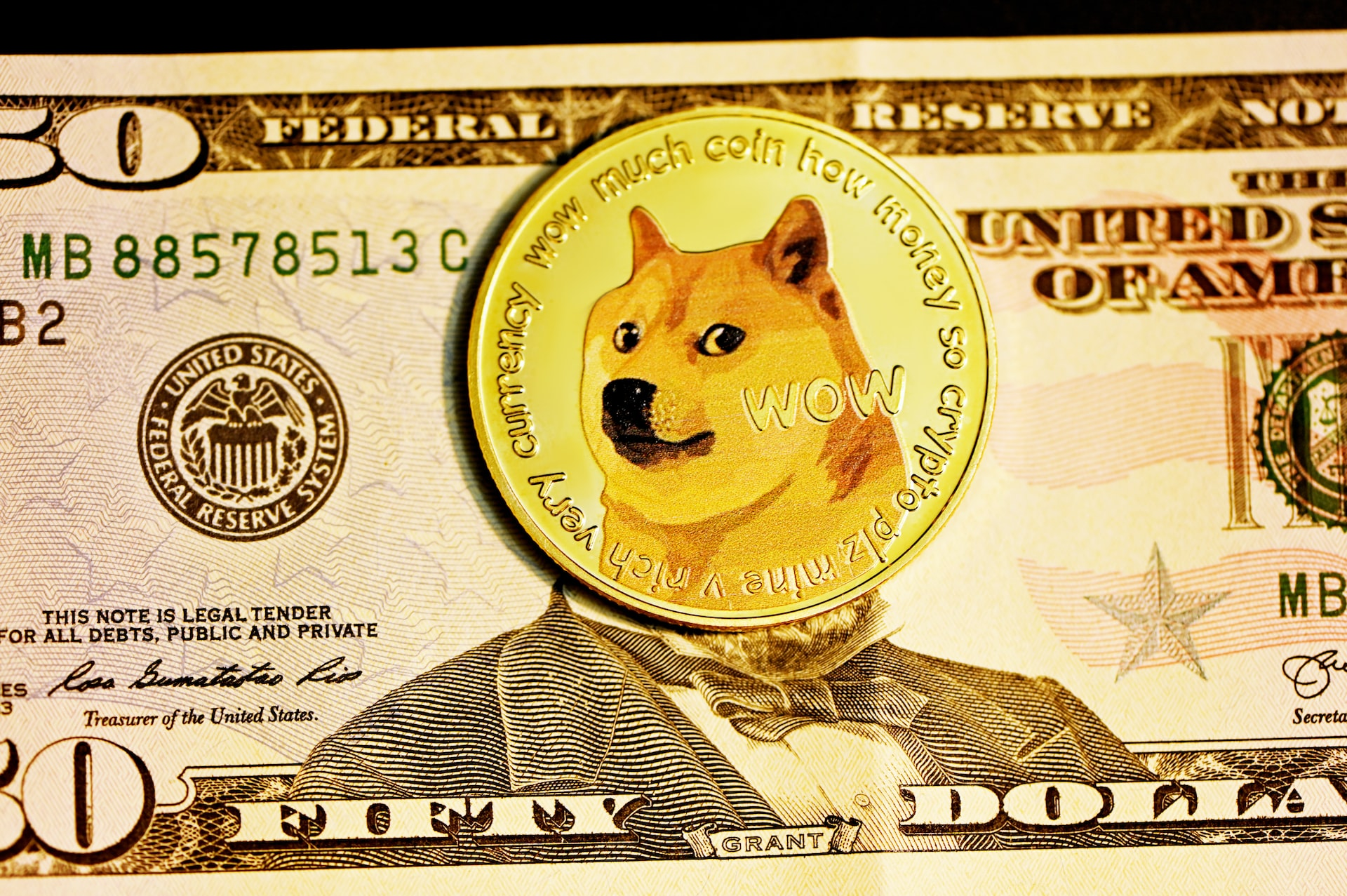 Bitcoin, Ethereum, and Dogecoin Tokens