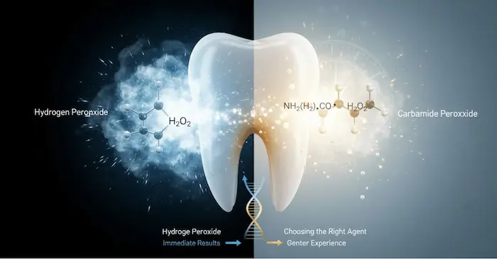 Chemical Differences Between Carbamide Peroxide and Hydrogen Peroxide