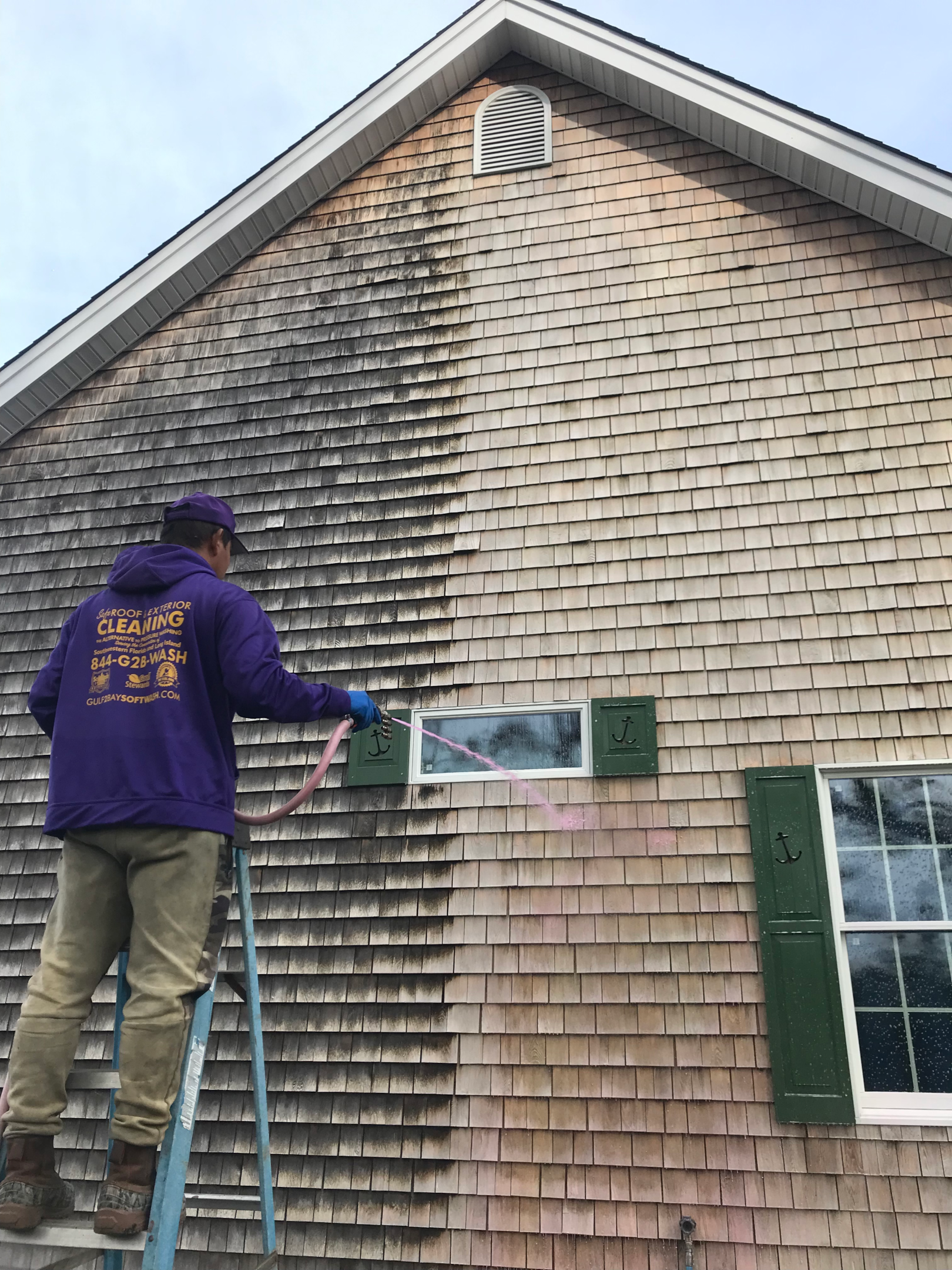 Soft Washing Cedar Siding