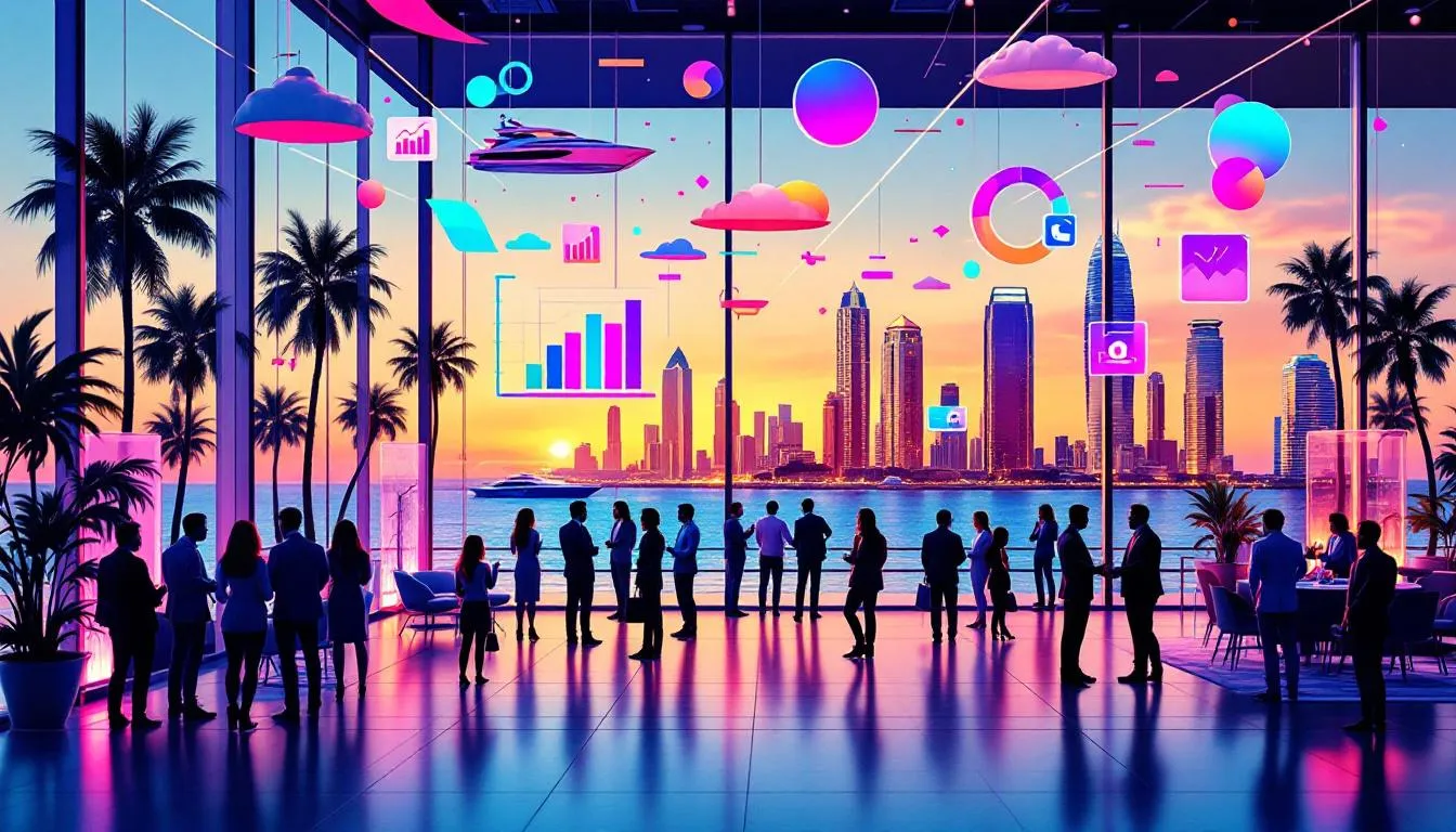 A notable real estate event in Miami showcasing industry networking. A notable real estate event in Miami showcasing industry networking.