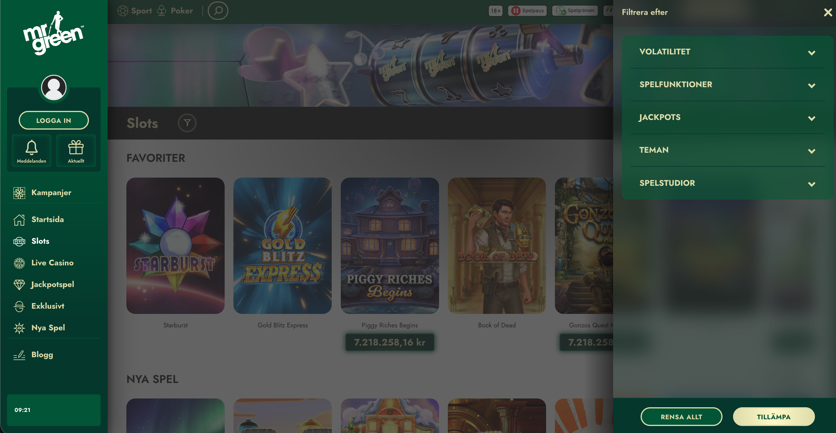 Ta del av förstklassig spelfiltrering hos MrGreen