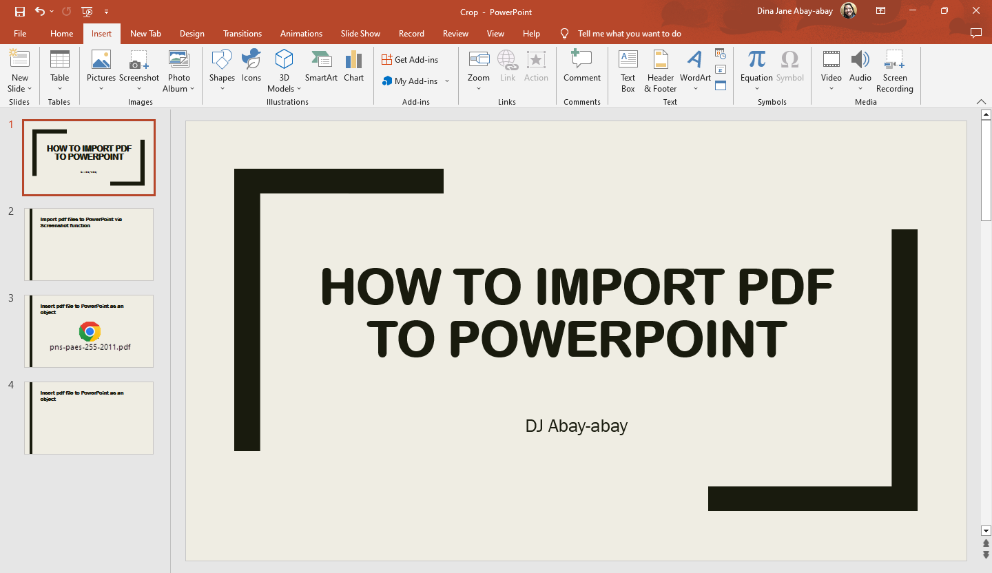 Open your Microsoft PowerPoint