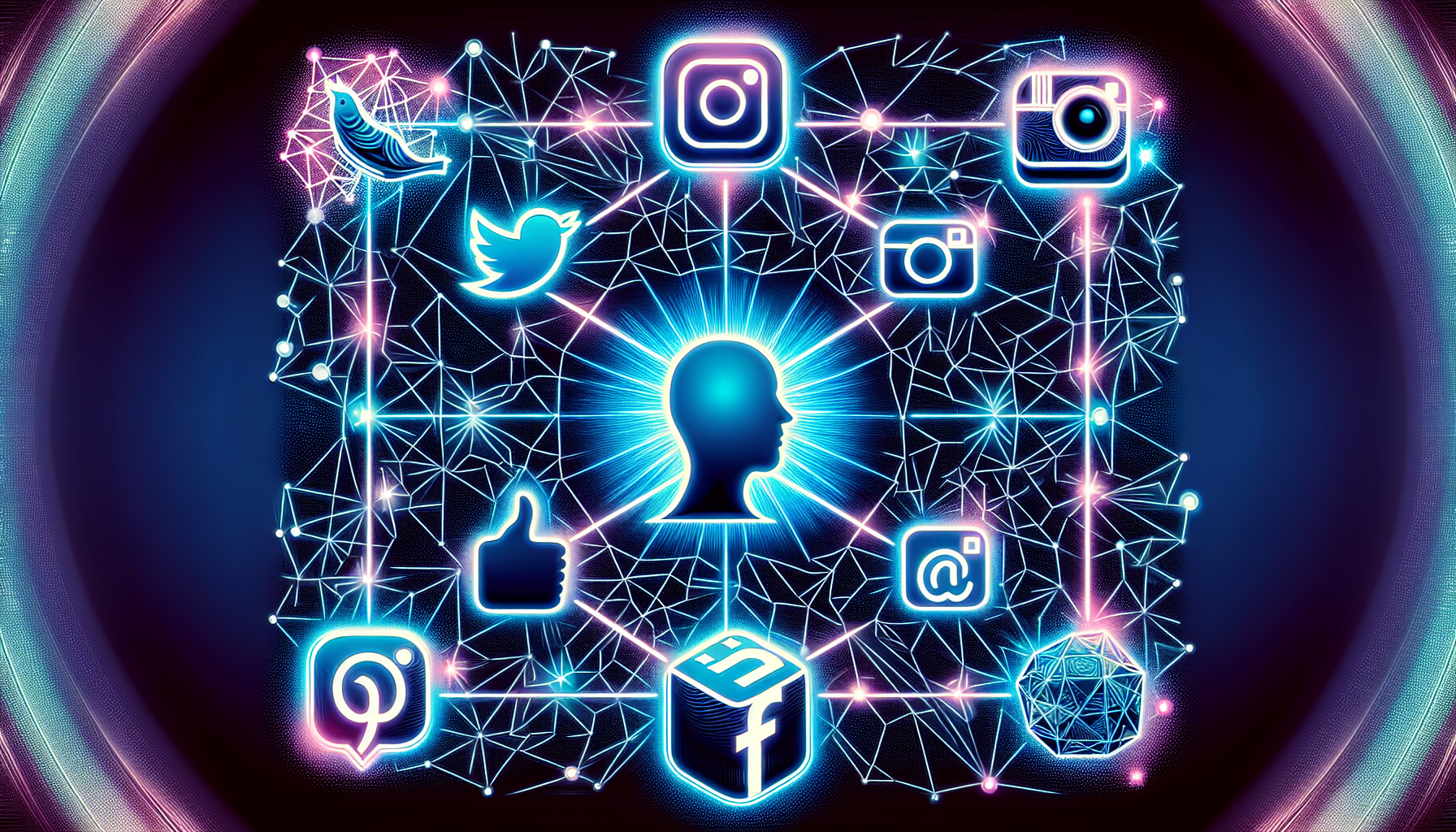 Illustration of various social media platforms
