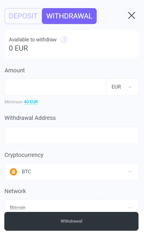 Lalabet withdrawal page
