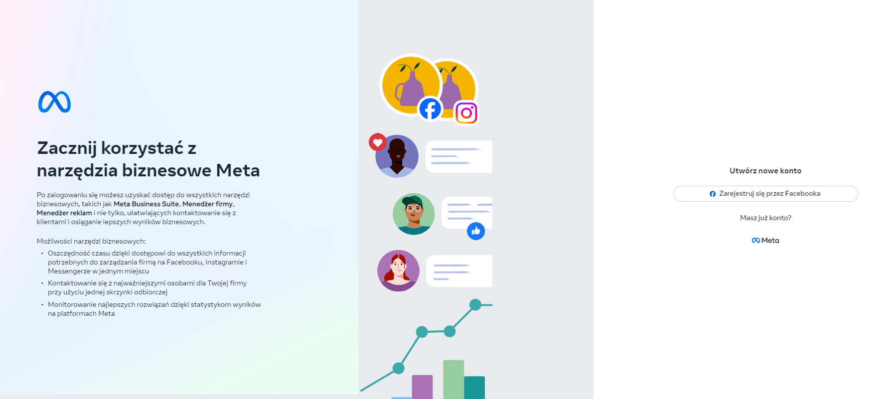Meta Business Suite – logowanie