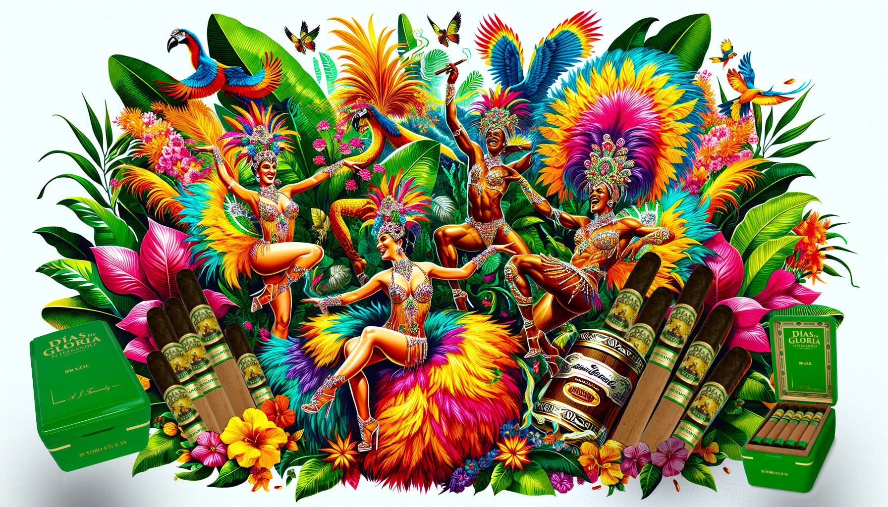 An illustration representing the vibrant culture of Brazil, highlighting the essence of dias de gloria.