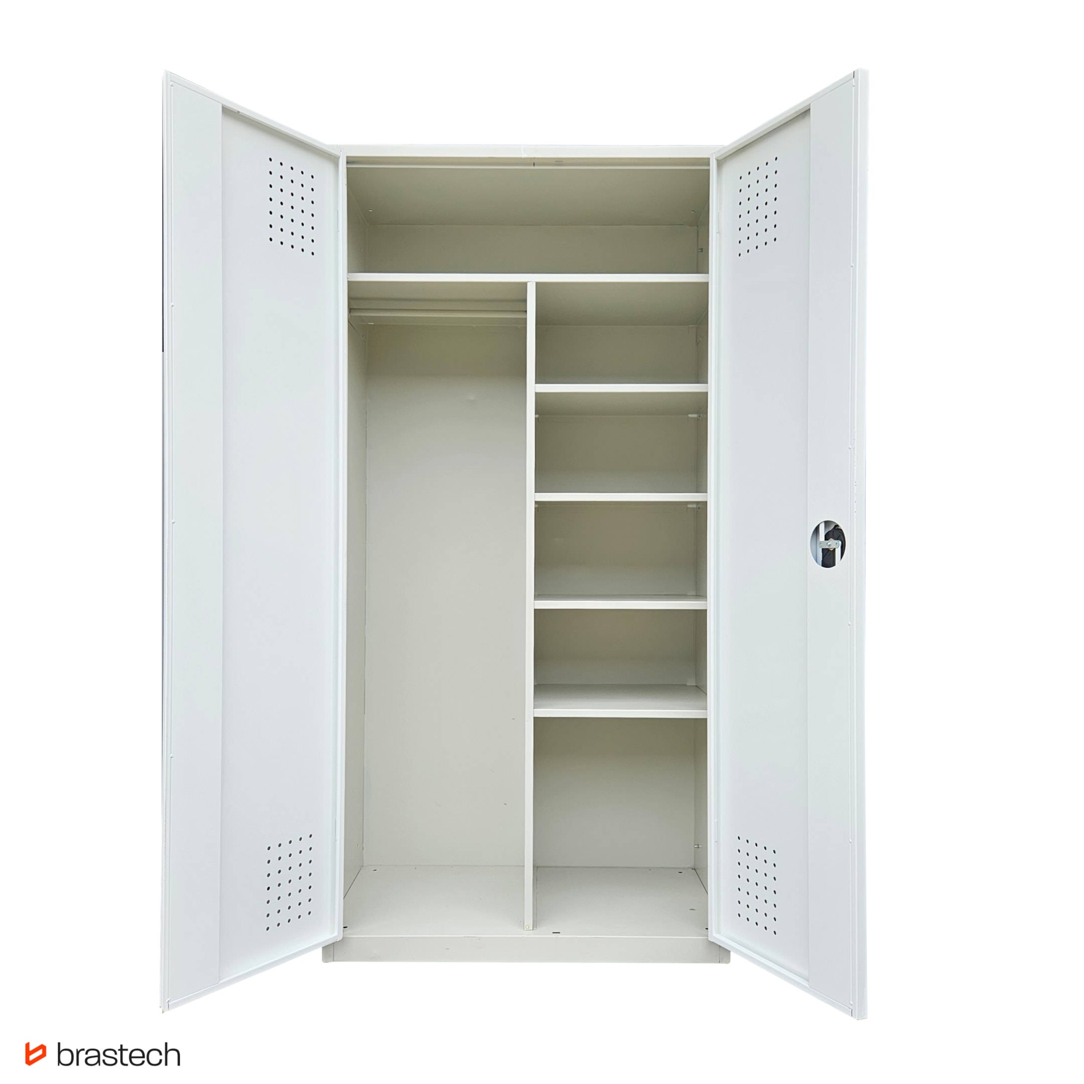 Szafa roletowa, a szafa dwudrzwiowa- jakie są różnice? 6 Wnętrze szafy ubraniowej. Źródło: Brastech