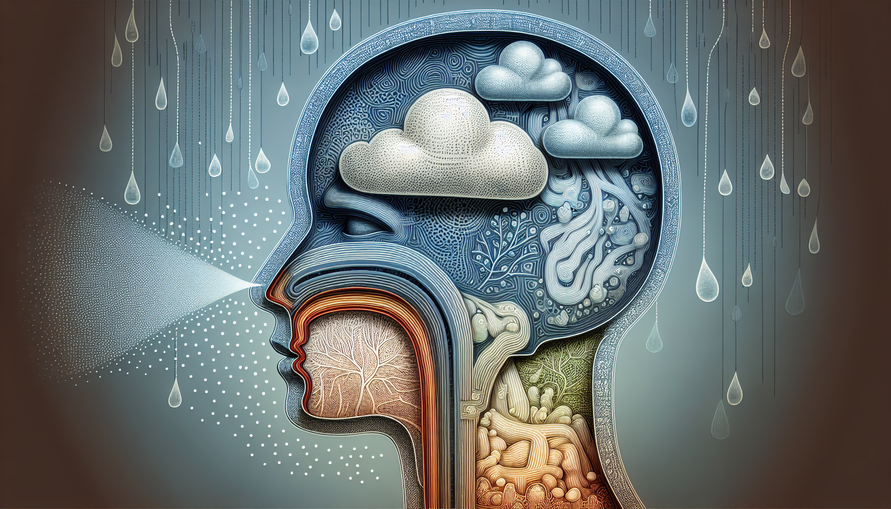 Illustration of sinus health and humidity