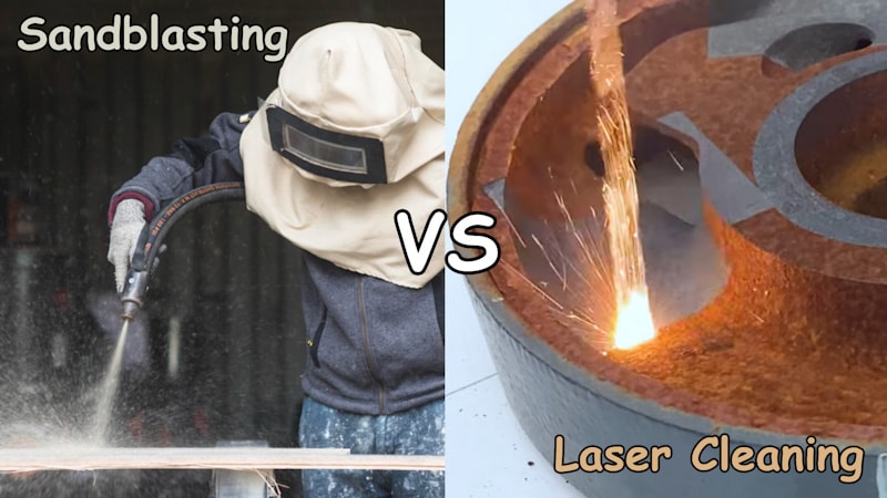 Sandblasting vs laser cleaning