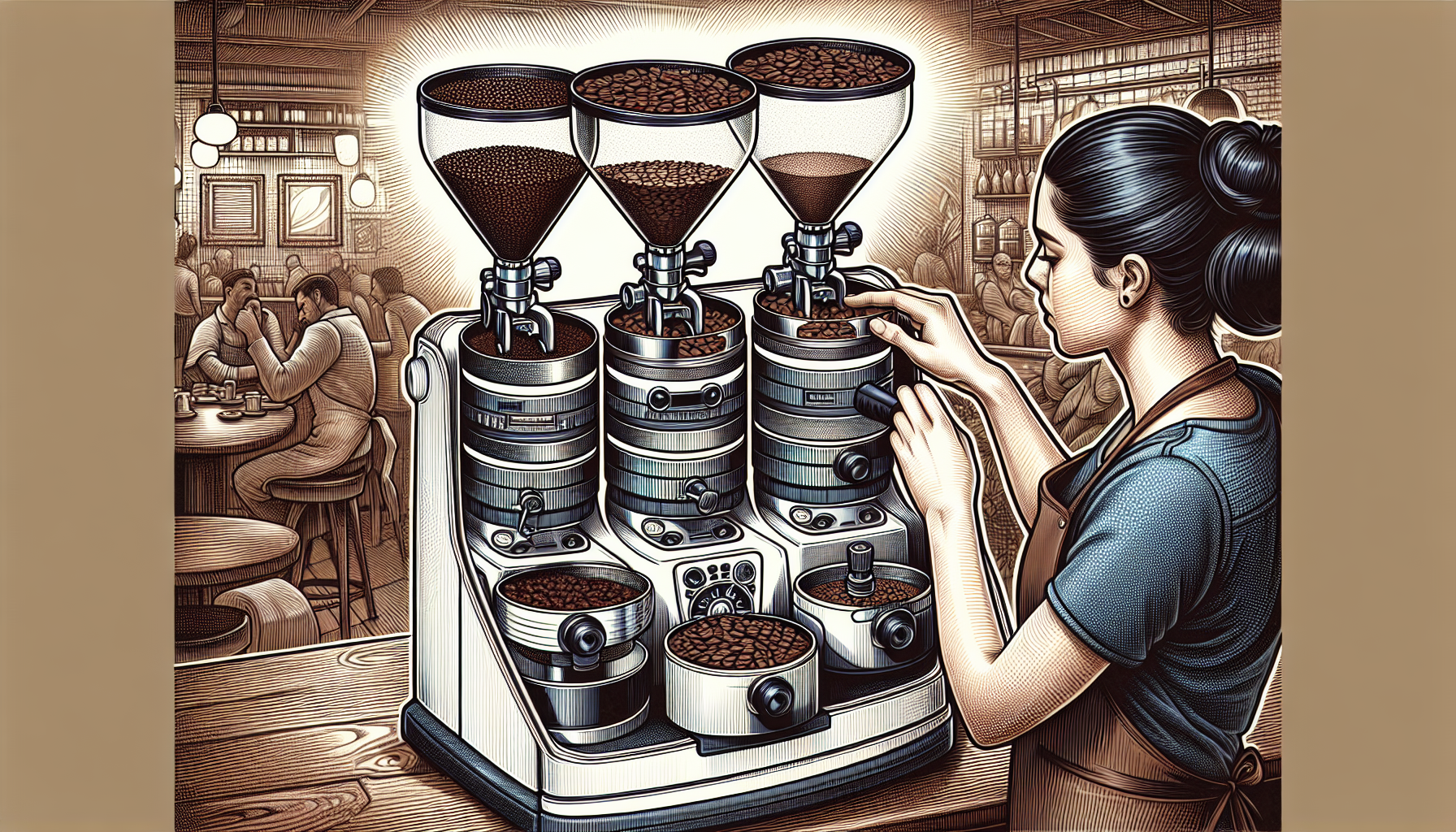 Illustration of espresso grind settings