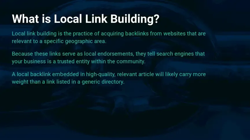what is local link building