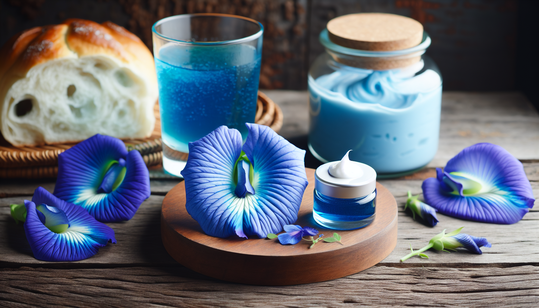 Culinary and cosmetic uses of butterfly pea flowers