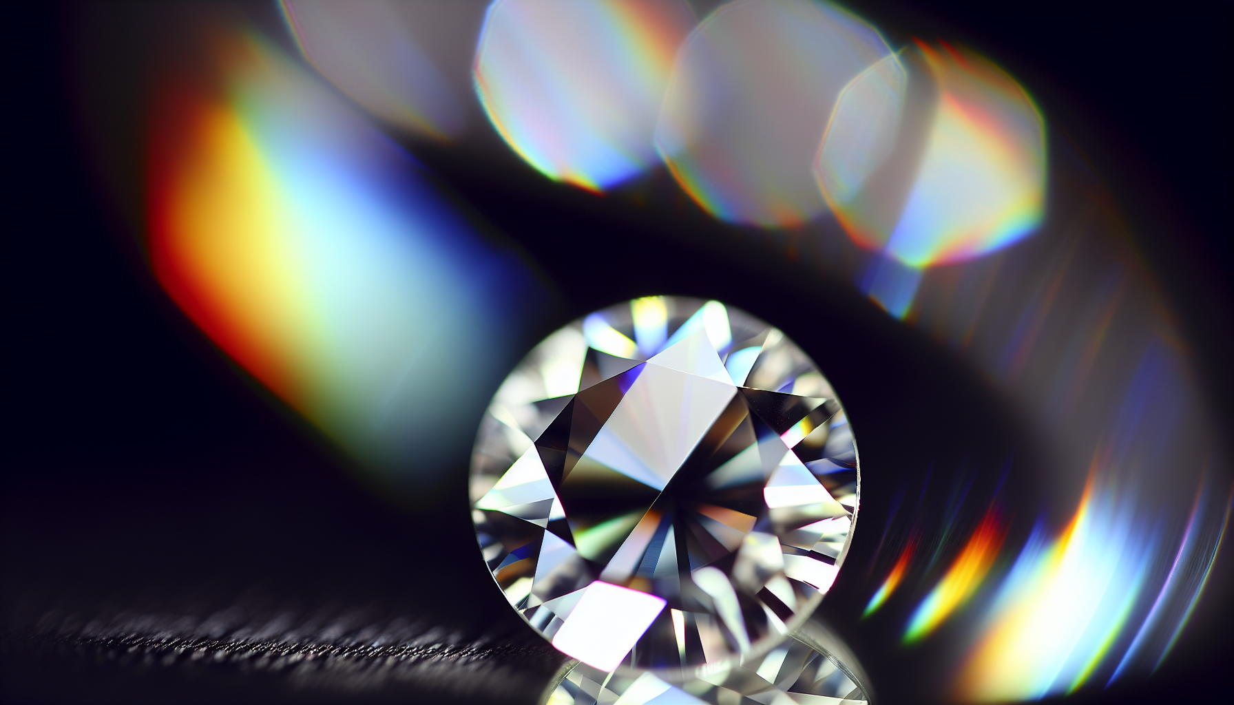 Close-up of a moissanite gemstone with exceptional brilliance and fire