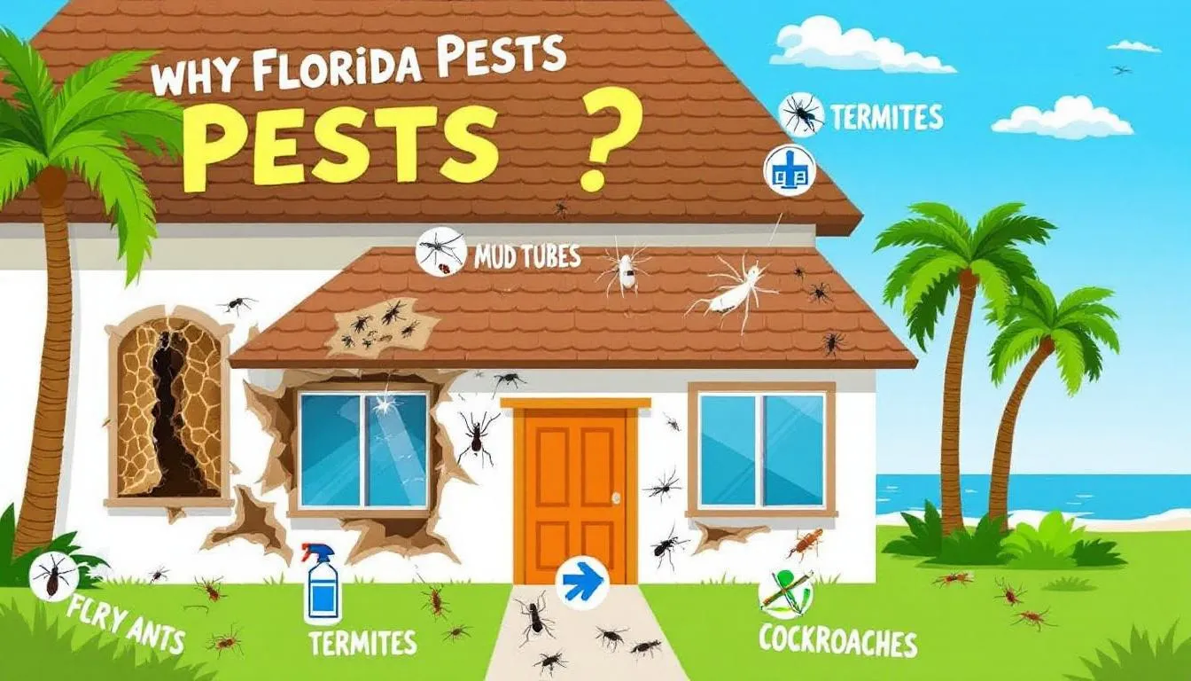 Common pests in Florida and their associated treatment costs, providing a visual reference.