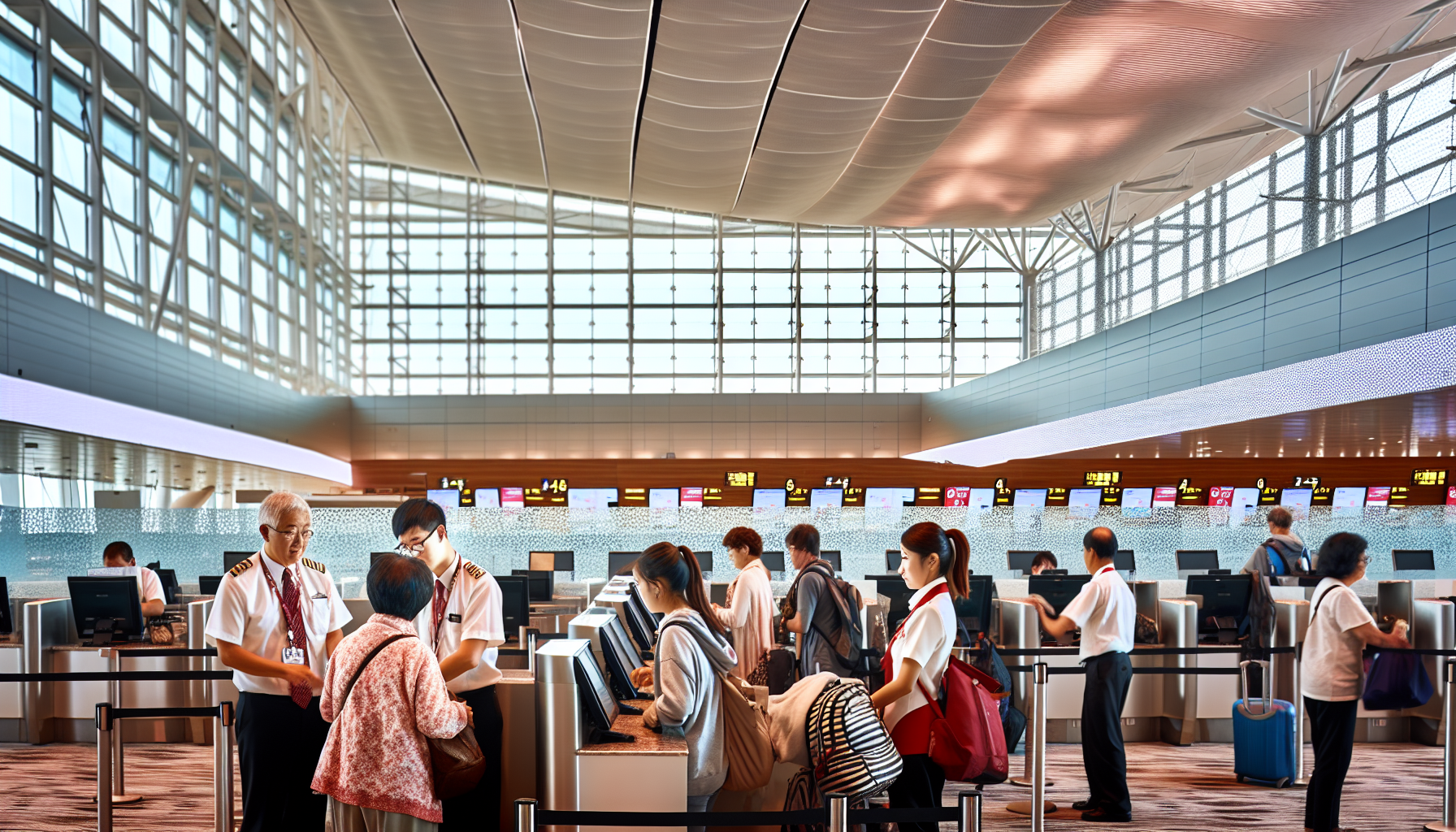 Virgin Atlantic check-in counter at JFK airport