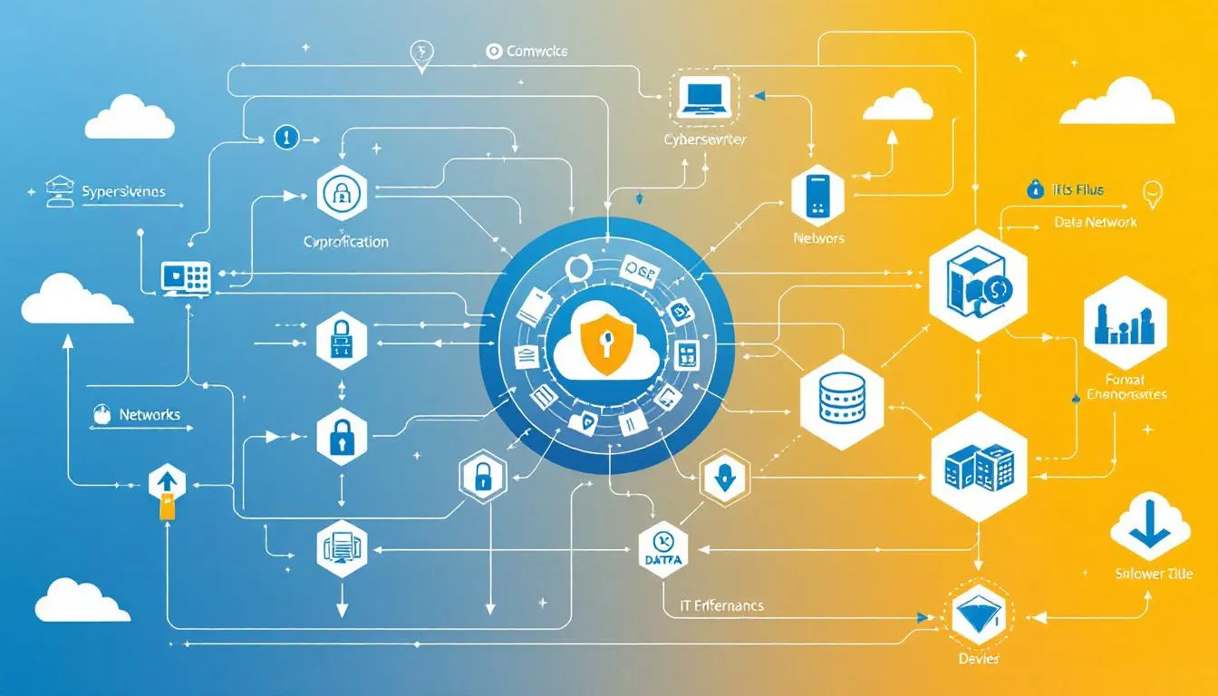 Un schéma d'intégration des solutions de cybersécurité dans un parc informatique.
