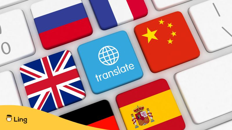 Translate languages online button