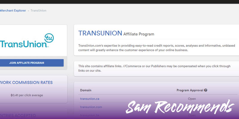 SovrnCommerce TransUnion page