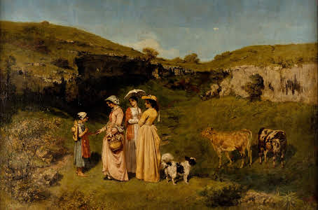 Gustave Courbet "Young Ladies of the Village" (1852)