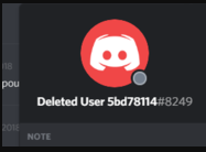 Image showing a deleted Discord account