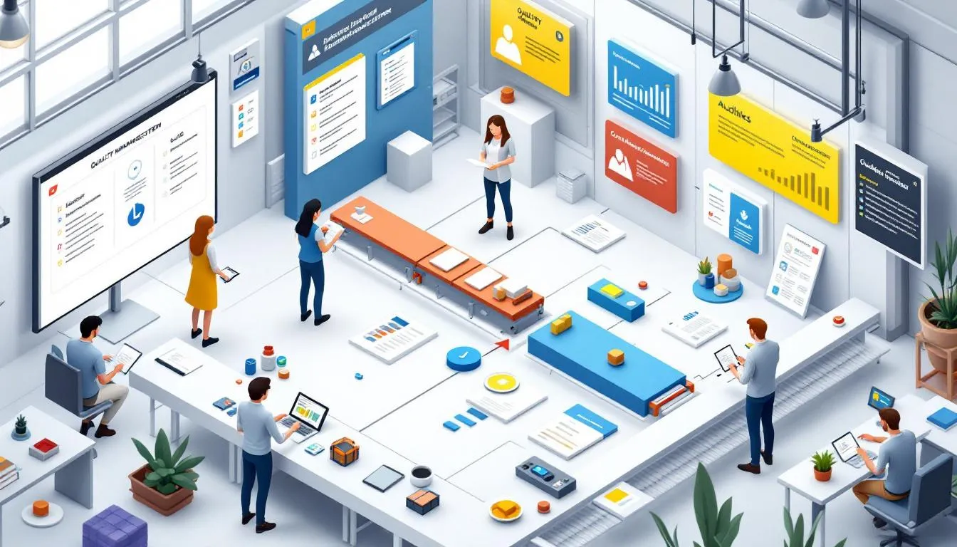 An overview of a Quality Management System (QMS) in action.