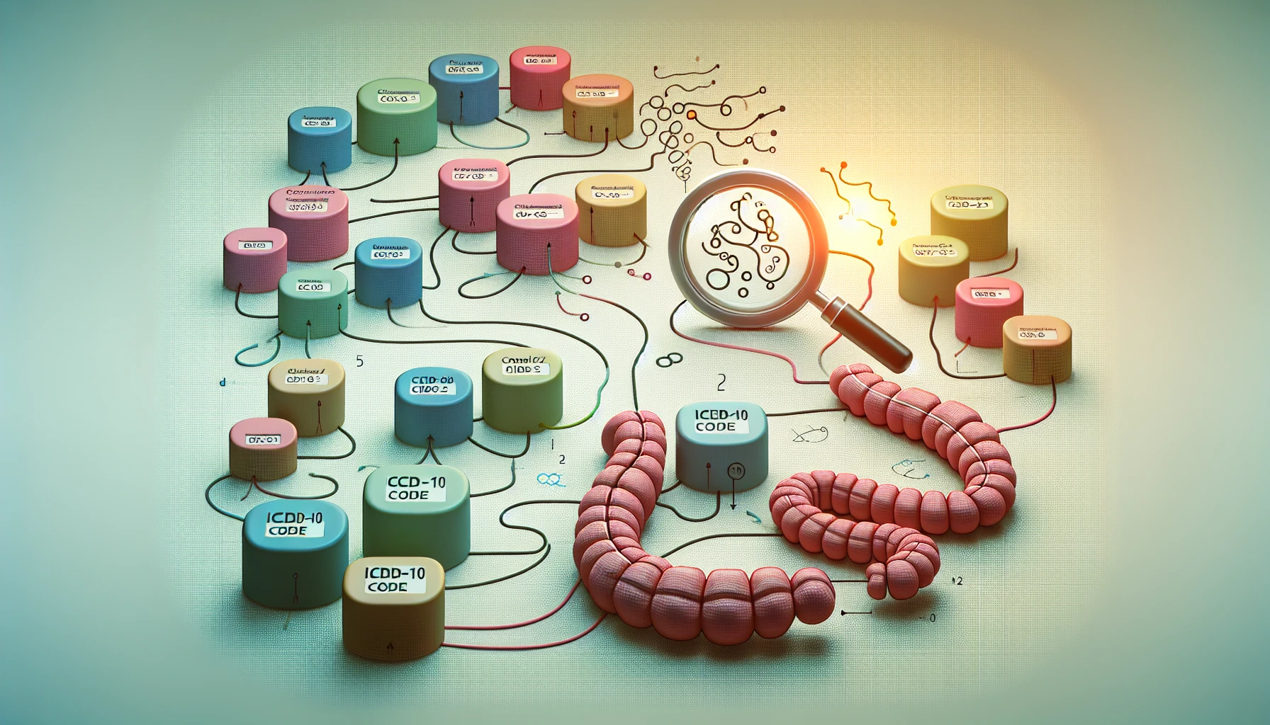 Diagnosing stages of colon cancer using ICD-10 codes
