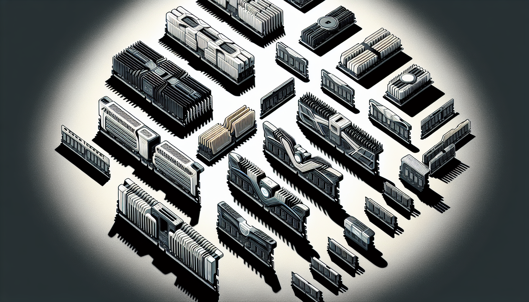 Illustration of DDR4 memory modules