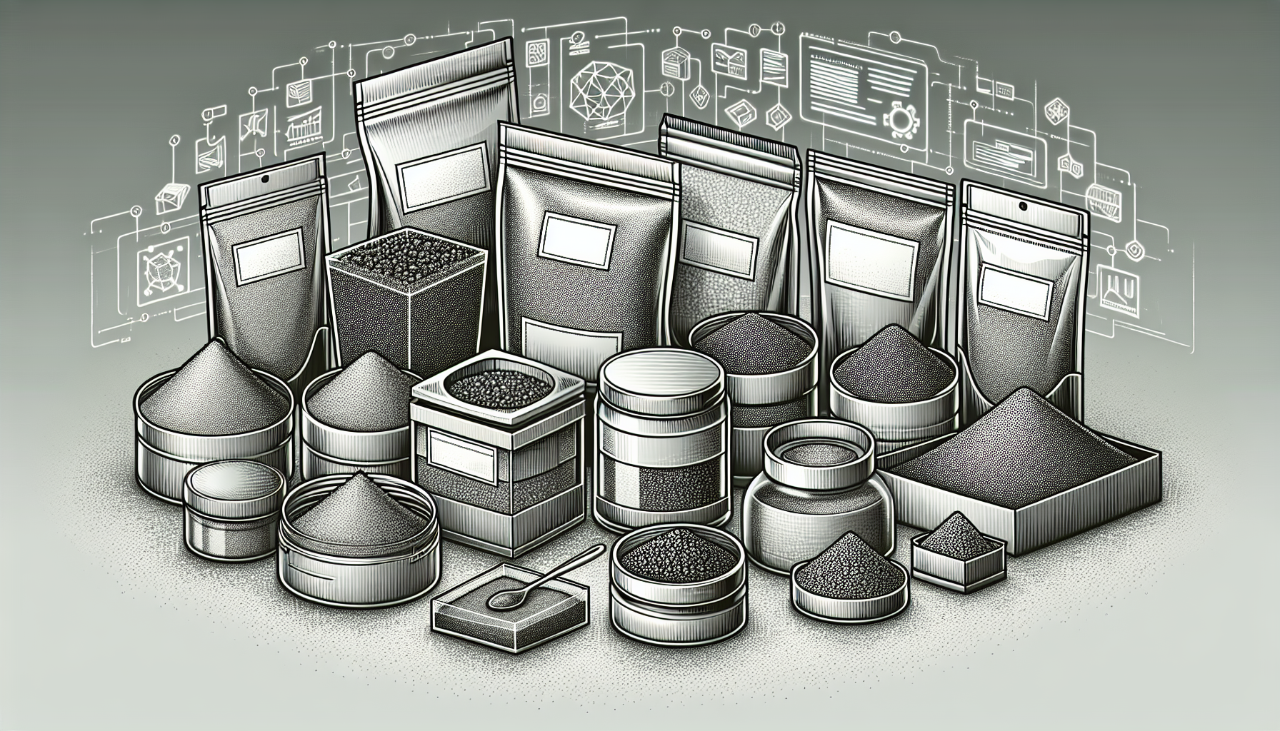 Various silicon carbide powder packages displayed on an online marketplace