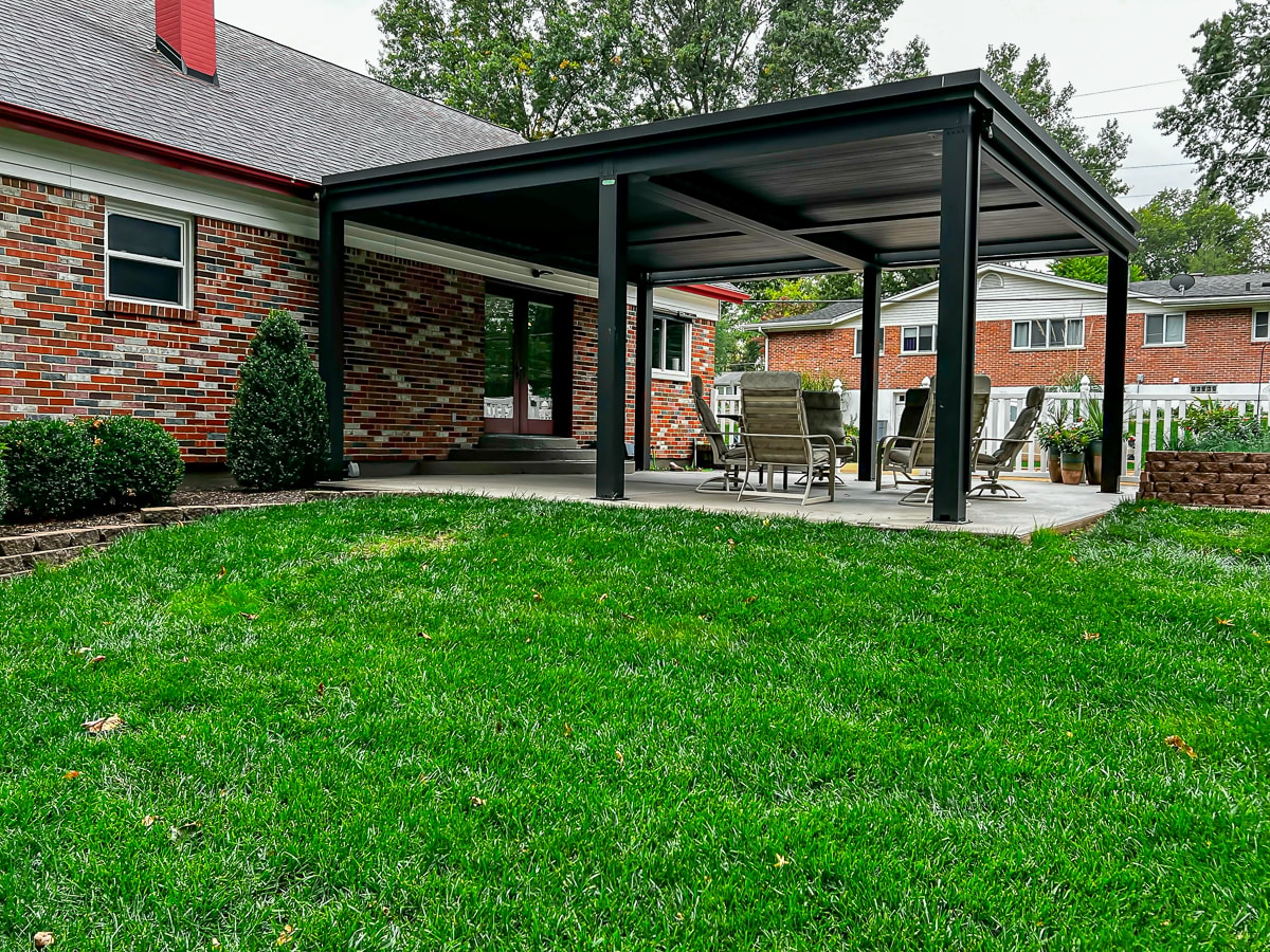 A modern pergola with plenty of room to entertain your guests!