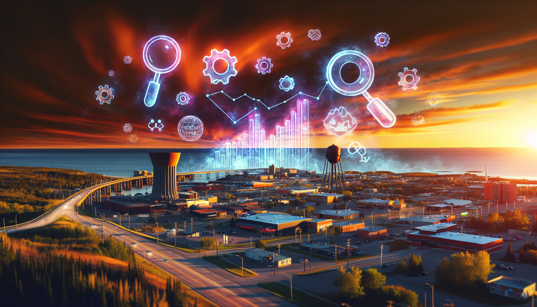 A digital landscape with search engine optimization potential