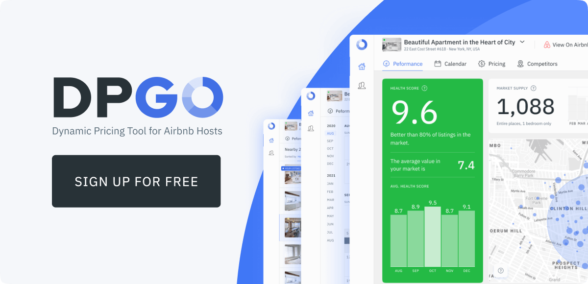 DPGO dynamic pricing tool helps to set the best prices for a vacation home