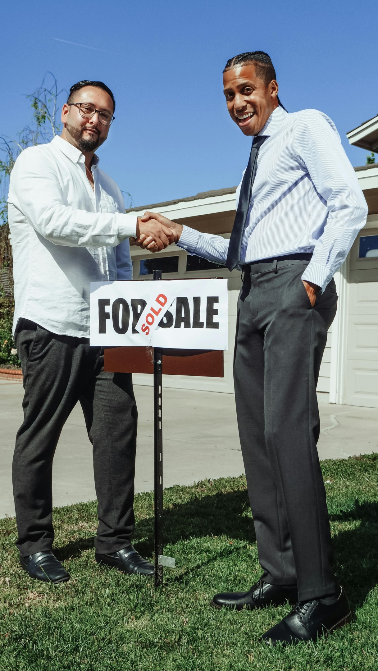 Real estate investor successfully purchases property. 