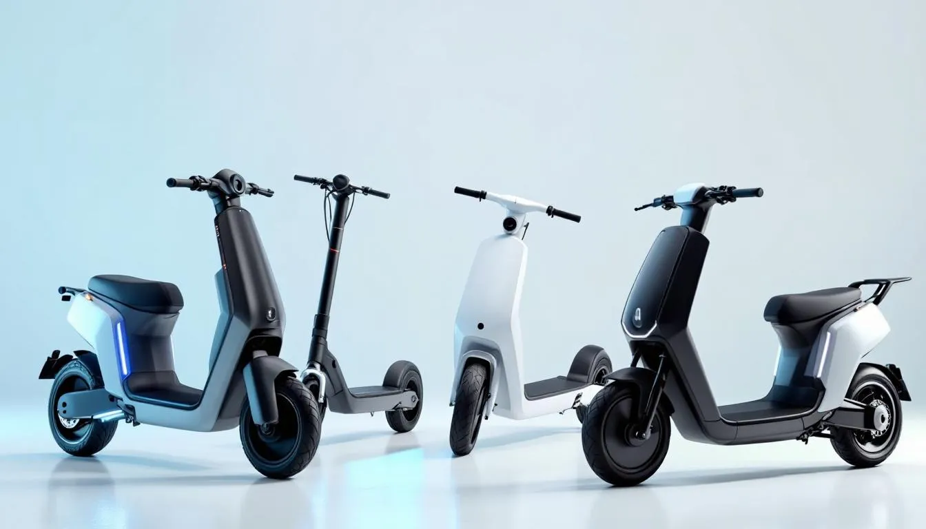 Average ranges for different types of electric scooters, showcasing entry-level to high-end models.