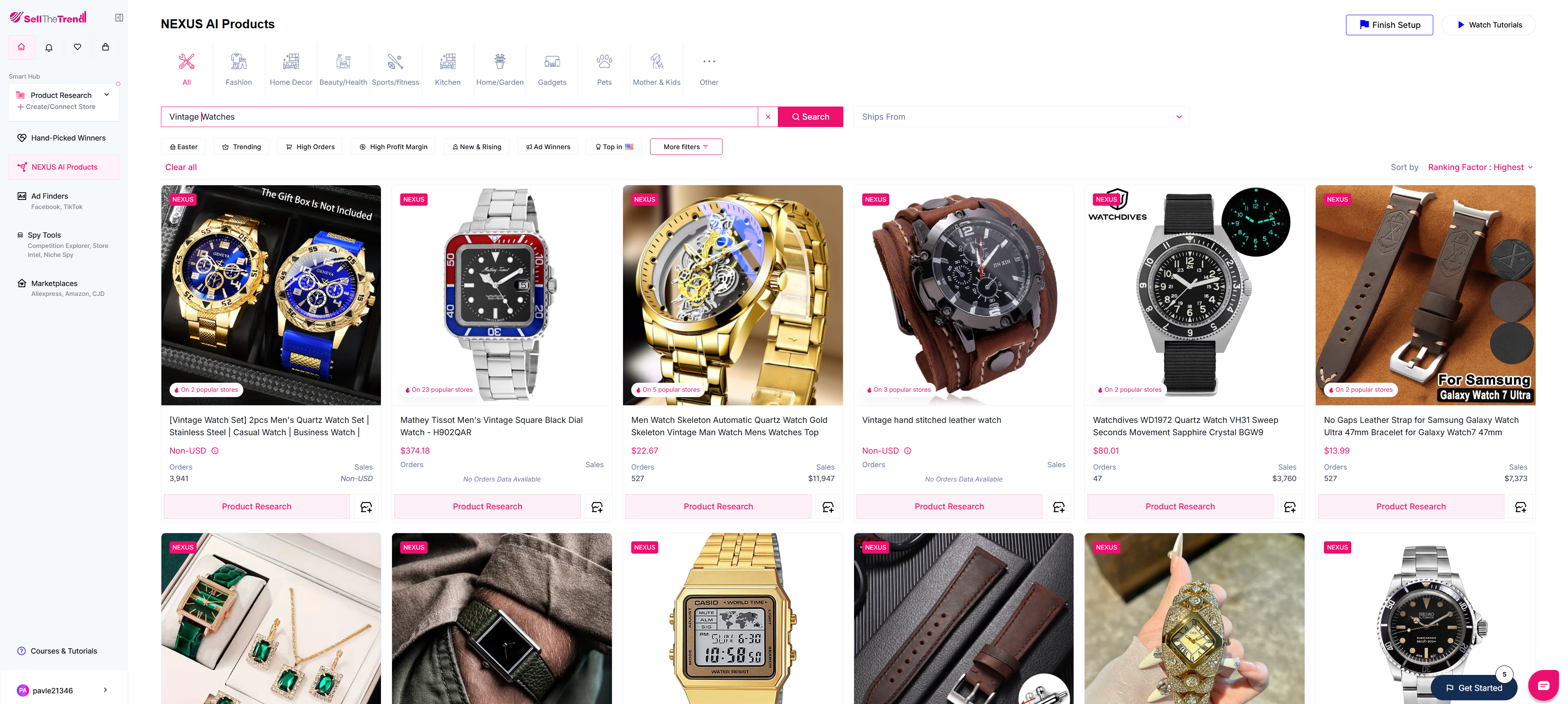 using sell the trend services to sell vintage watches